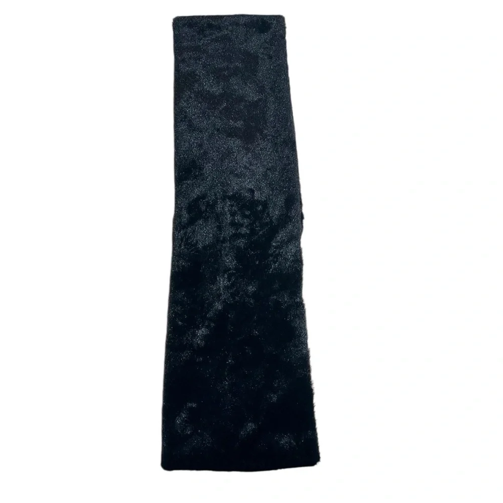 Olivia Fallen Black Faux Fur Infinity Scarf Winter Snow Bunny Cozy Old Money NWT